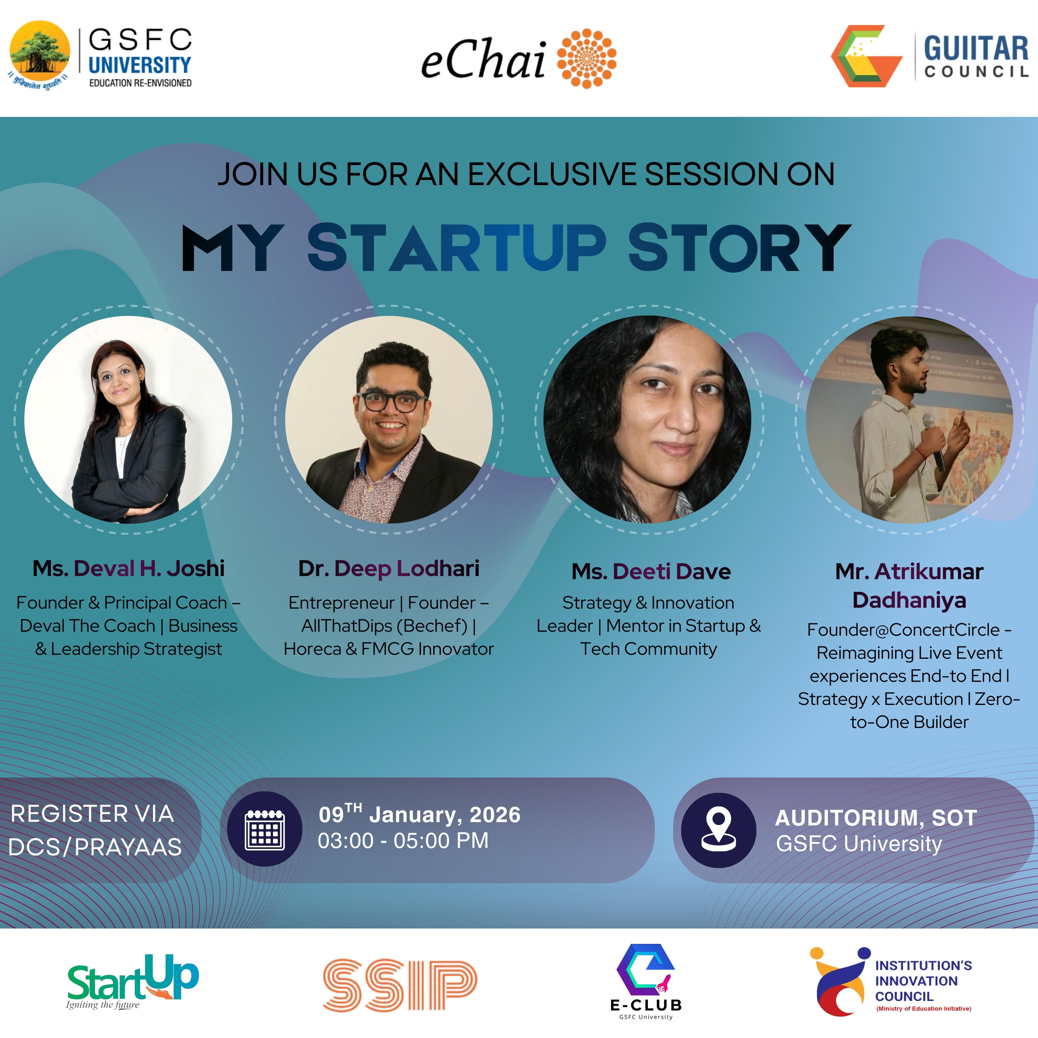 Session on "My Startup Story"